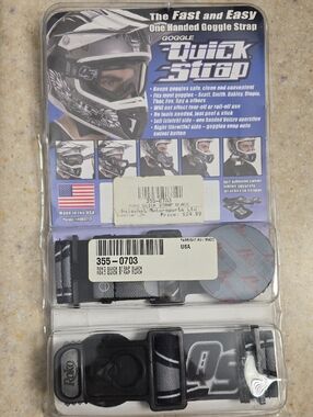 Quick Strap One-Handed Goggle Strap - Black